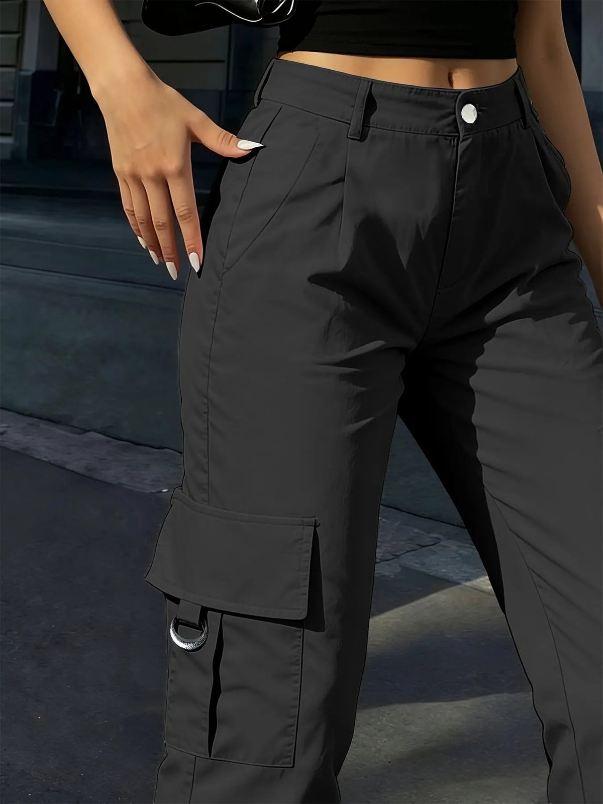 Bonnie | High-Waisted Wide-Leg Cargo Pants by My Store