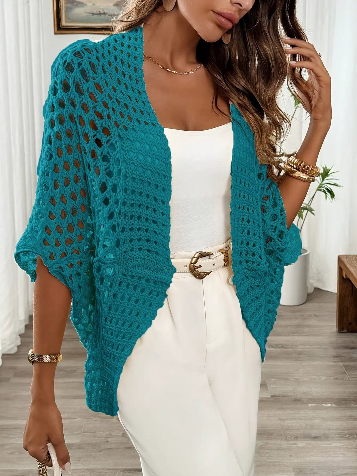 Susannah | Open-Front Batwing Cardigan by My Store