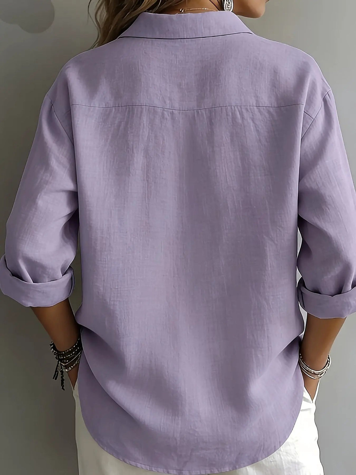 Freya | Relaxed Collared Blouse by Bellmaren