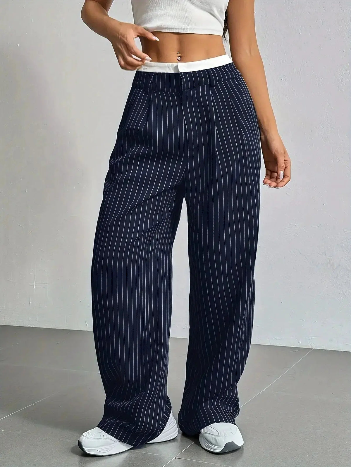 Grace | Casual Striped Wide Pants by My Store