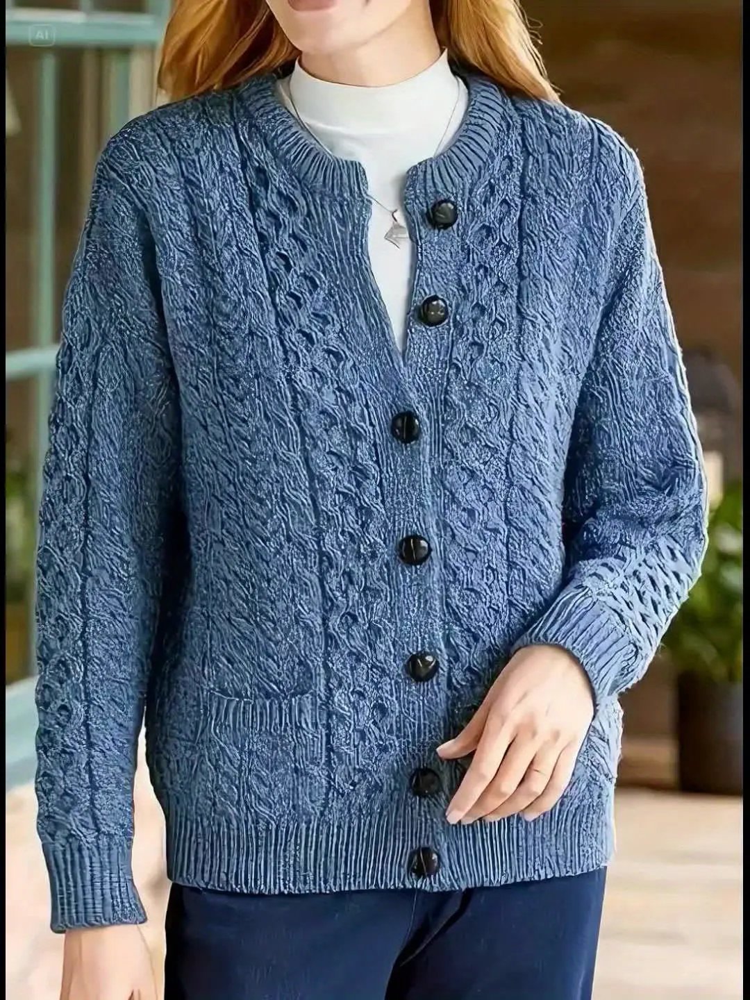 Fern | Textured Button-Front Cardigan by My Store