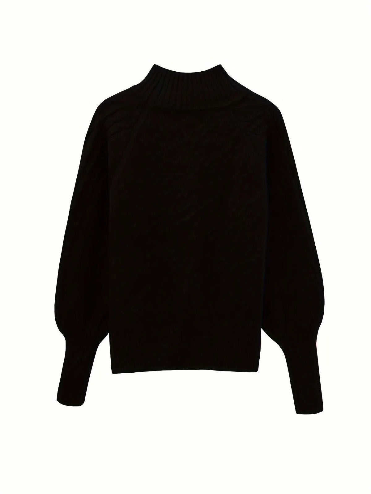 Women's Cream Cable-Knit Jumper Relaxed Fit-Women's Sweaters-Bellmaren-Black-S-My Store