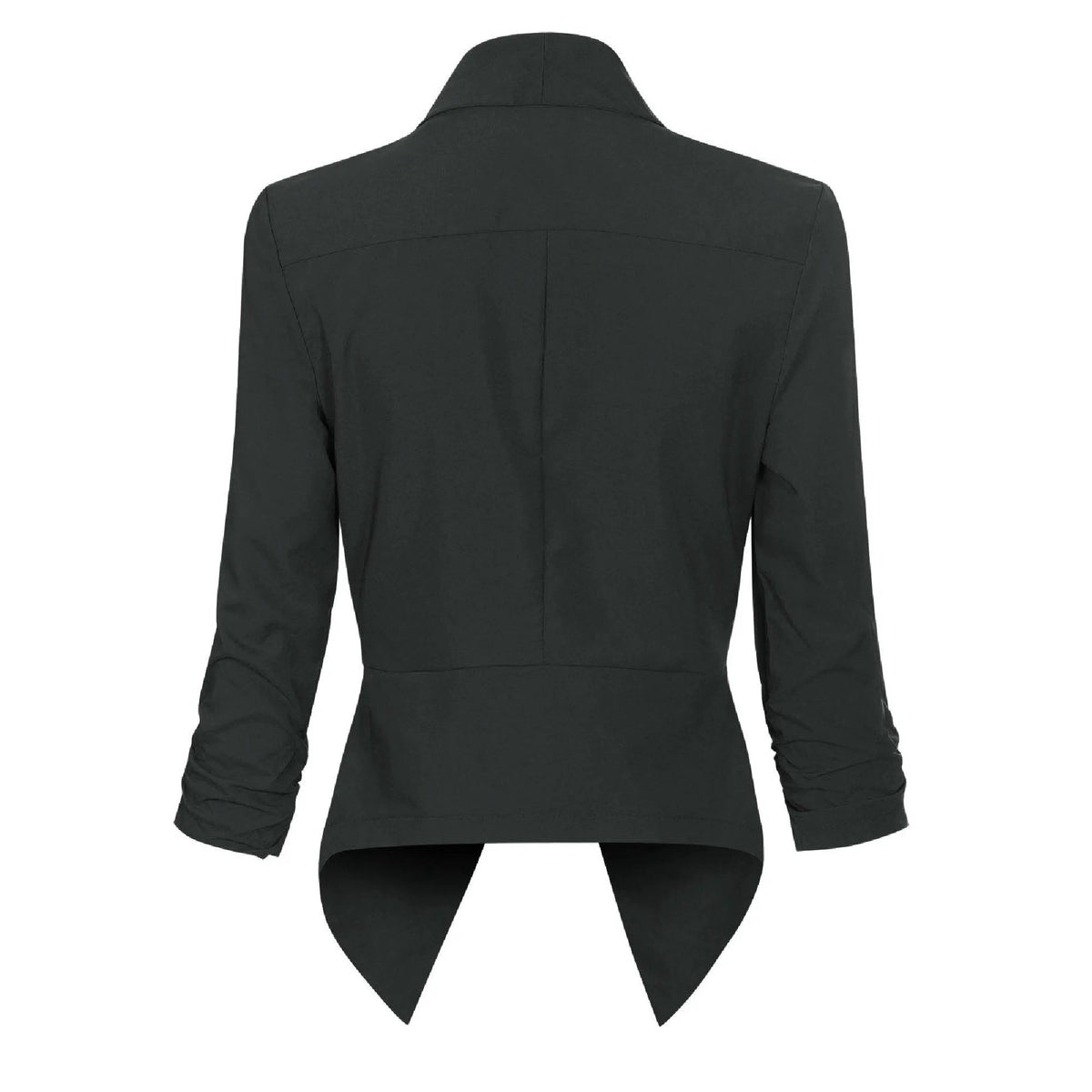 Women's Open-Front Draped Blazer With Gathered Sleeves by Bellmaren