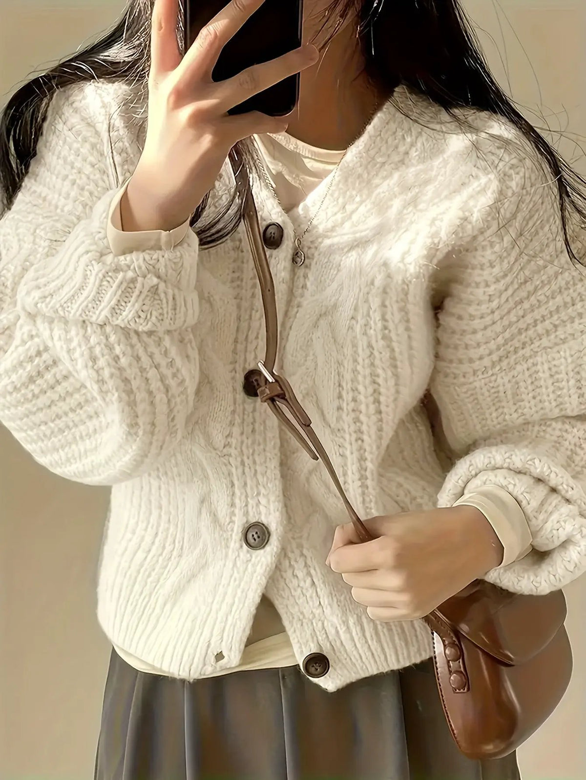 Estella | Chunky Knit Cardigan by My Store