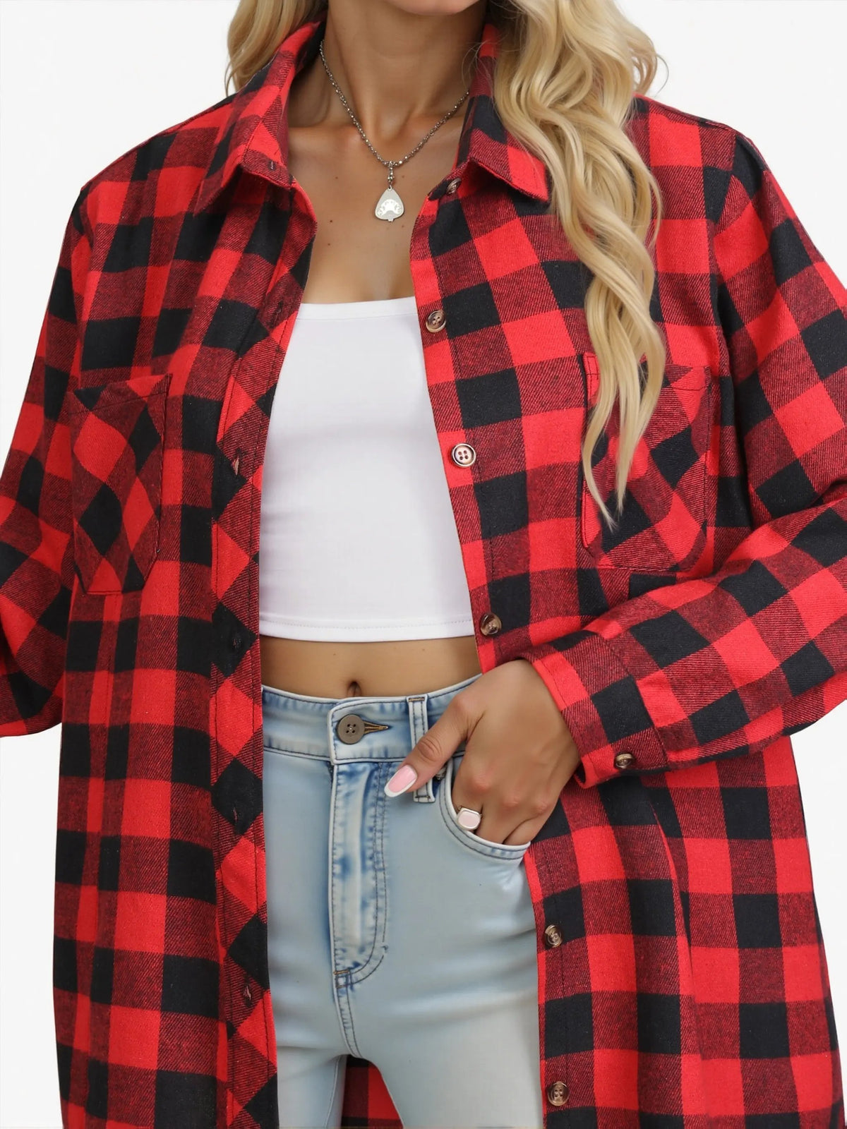 Everly | Relaxed Buffalo Check Shirt by My Store