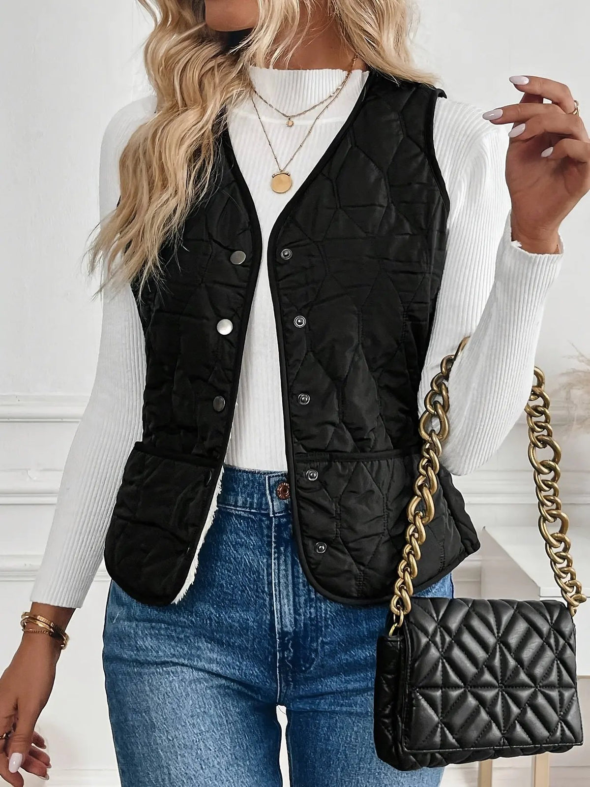 Kendra | Reversible Quilted Vest by My Store