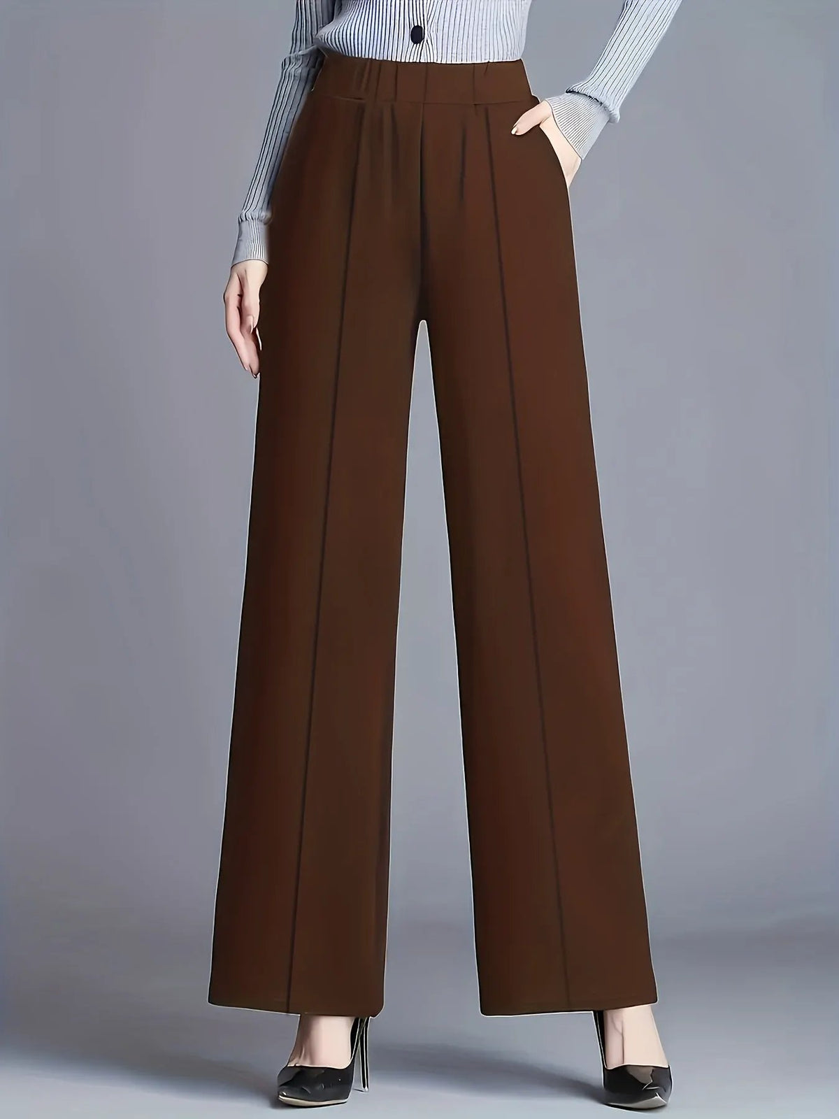 Claudia | High-Waisted Wide-Leg Pants by My Store