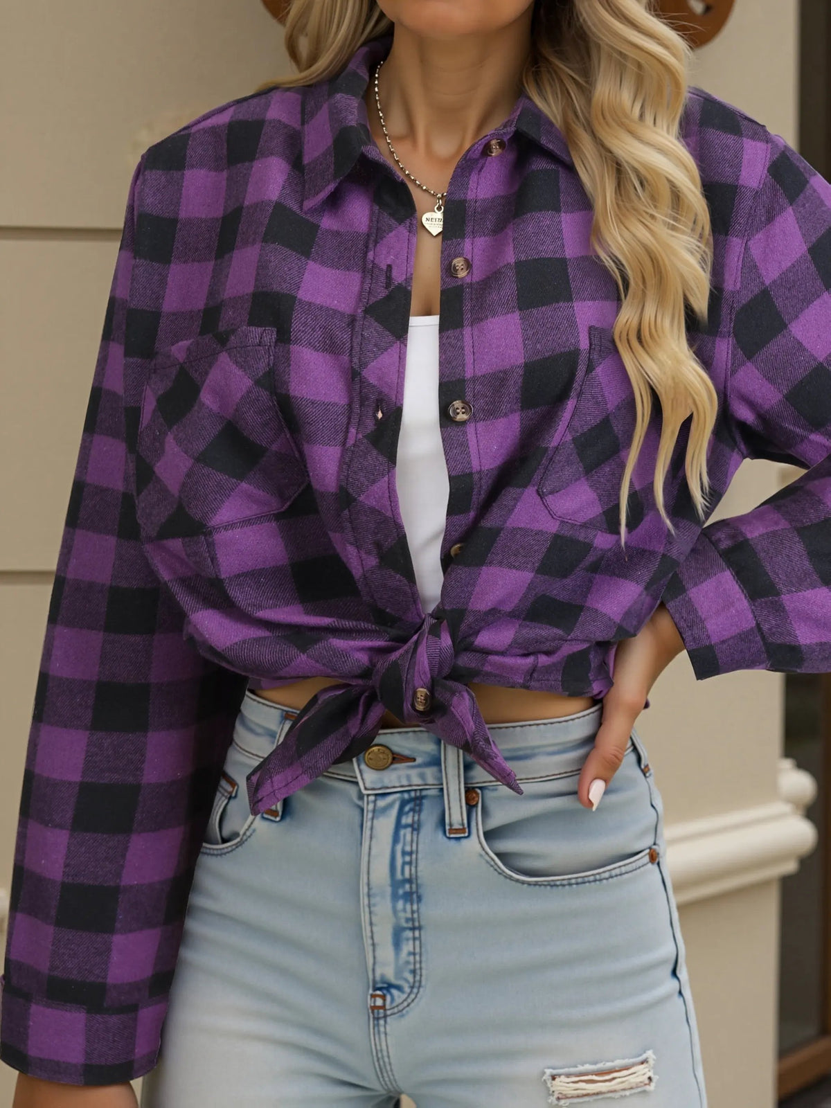 Everly | Relaxed Buffalo Check Shirt by My Store
