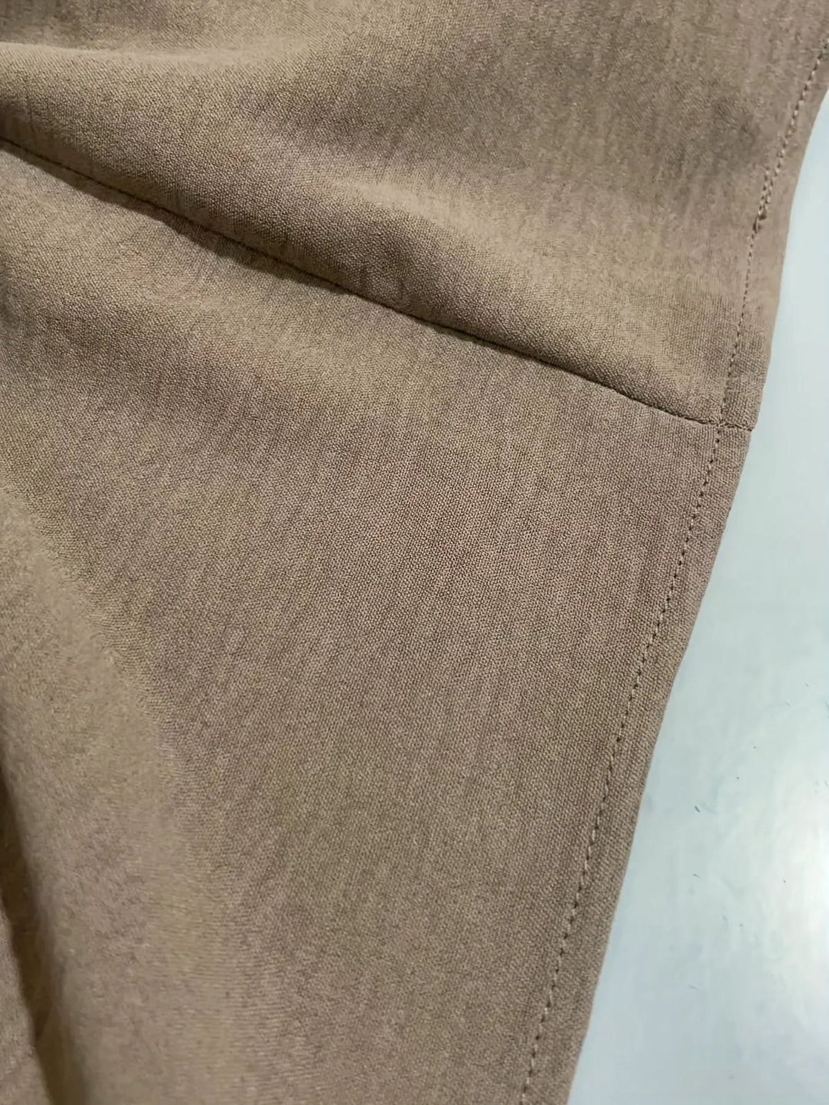 Women's Flowy Batwing Blouse With Rounded Neck-Women's Tops-Bellmaren-Khaki-S-My Store
