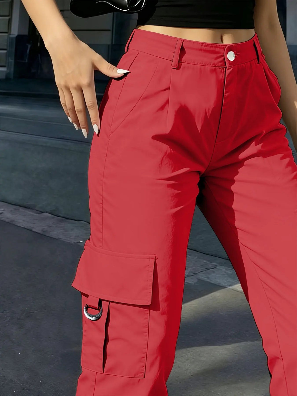 Bonnie | High-Waisted Wide-Leg Cargo Pants by My Store