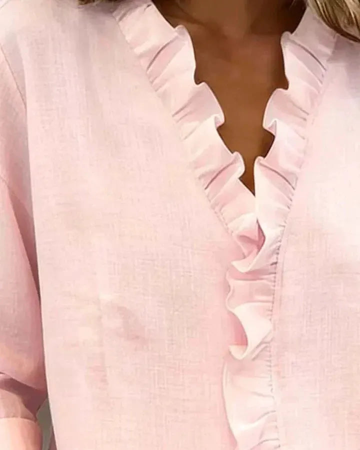 Chloe | Lightweight V-Neck Blouse by My Store