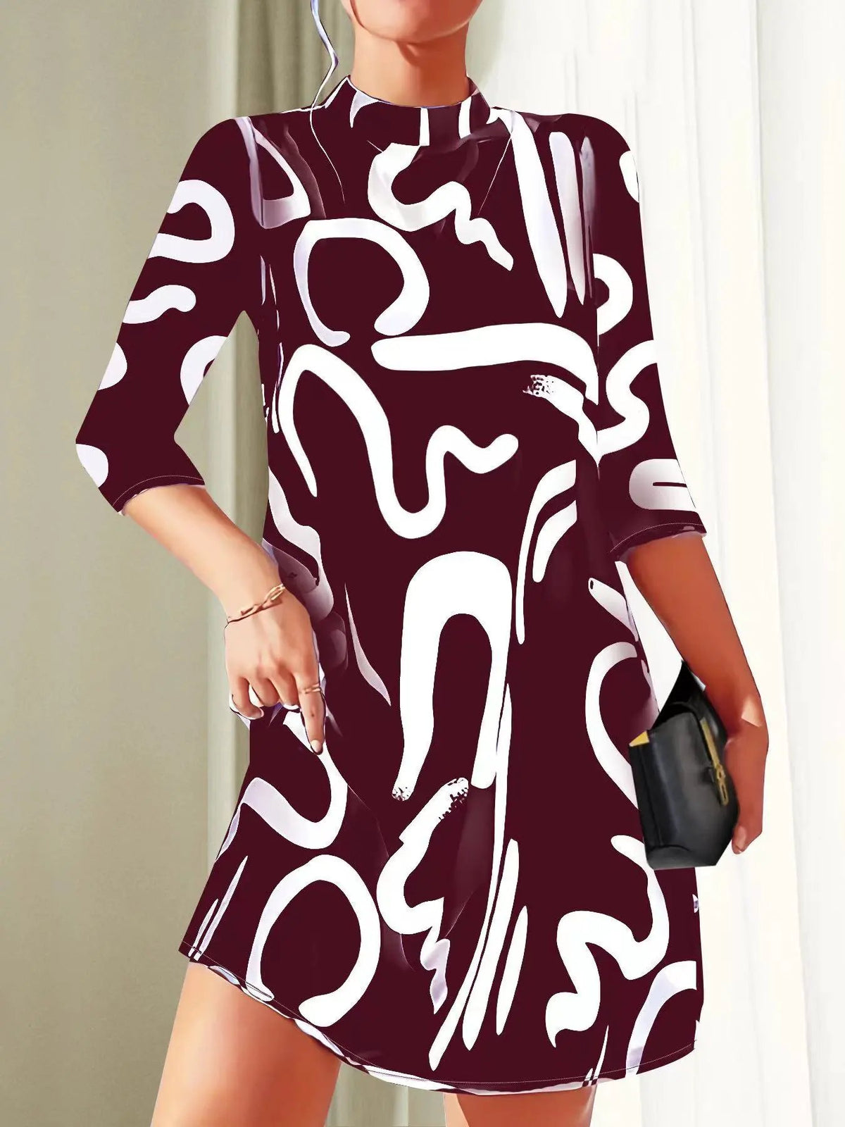 Jessica | Elegant Round Neck Dress by Bellmaren