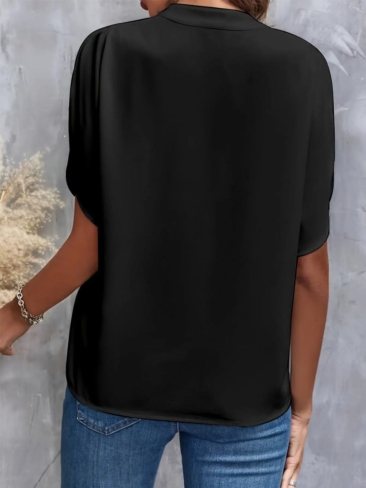 Nicole | Elegant Draped V-Neck Blouse by My Store