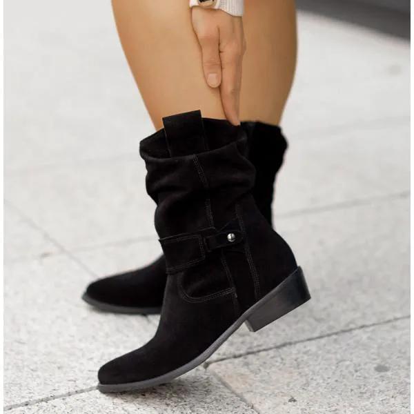 Marlowe | Slouchy Mid-Calf Boots by My Store