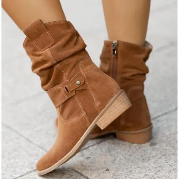Marlowe | Slouchy Mid-Calf Boots by My Store