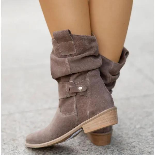Marlowe | Slouchy Mid-Calf Boots by My Store