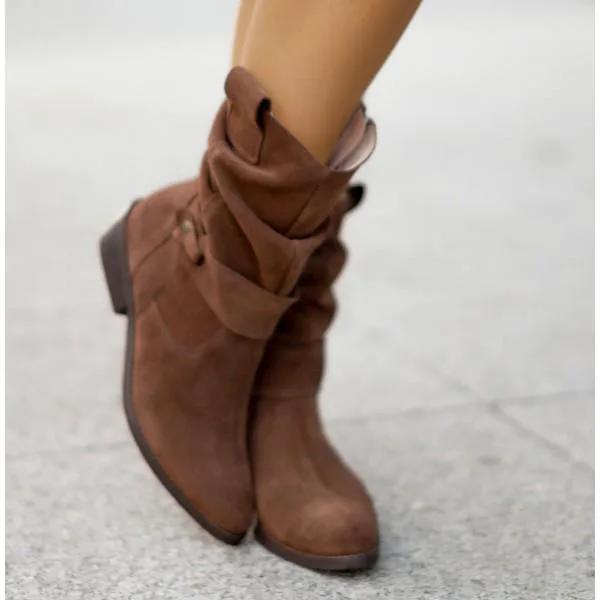 Marlowe | Slouchy Mid-Calf Boots by My Store