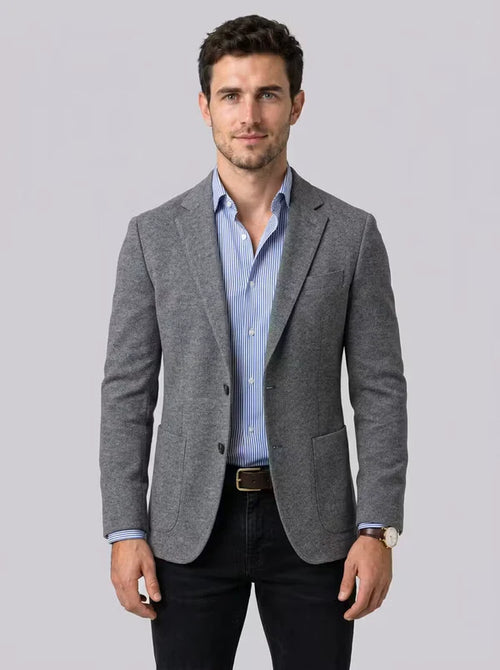 Men's Knit Blazer – Smart Casual Tailored Style
