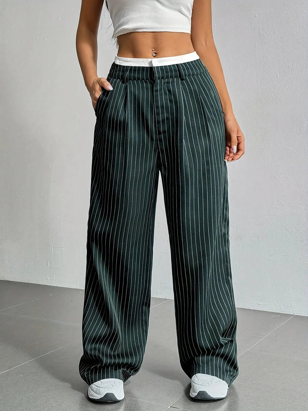 Grace | Casual Striped Wide Pants by My Store