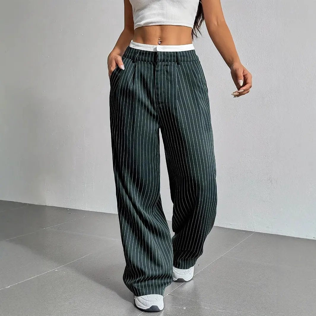 Grace | Casual Striped Wide Pants by My Store