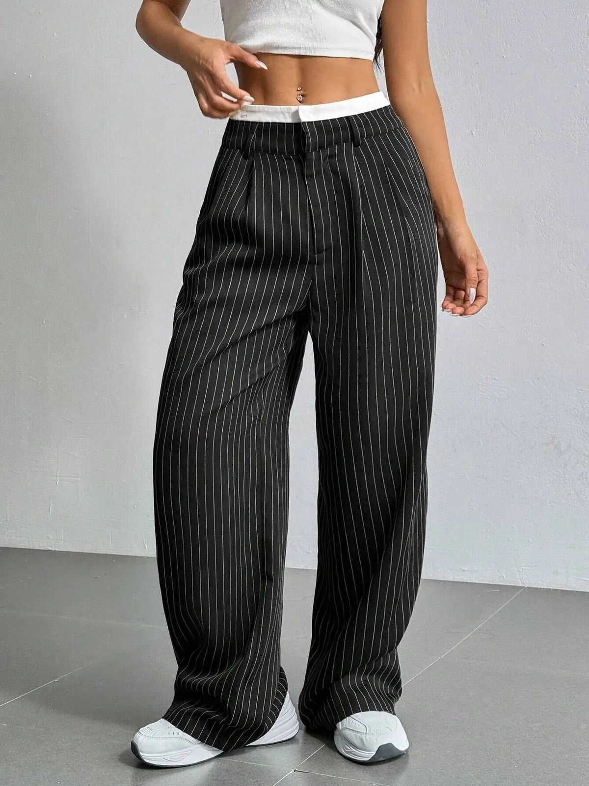 Grace | Casual Striped Wide Pants by My Store