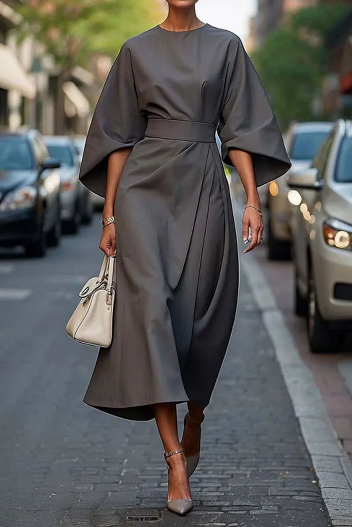 Rachel | Elegant Lantern Sleeves Dress by My Store