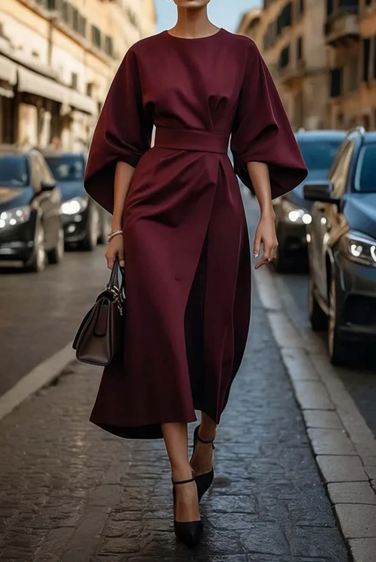 Rachel | Elegant Lantern Sleeves Dress by My Store
