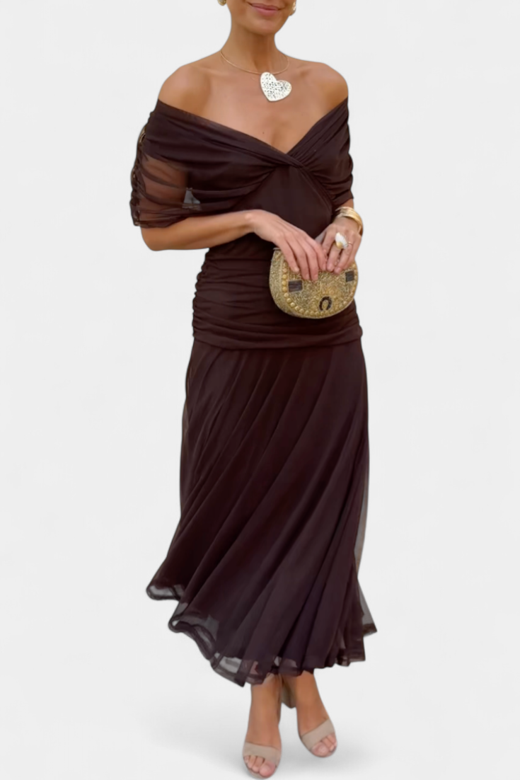 Sophia | Elegant Off-Shoulder Dress by Bellmaren