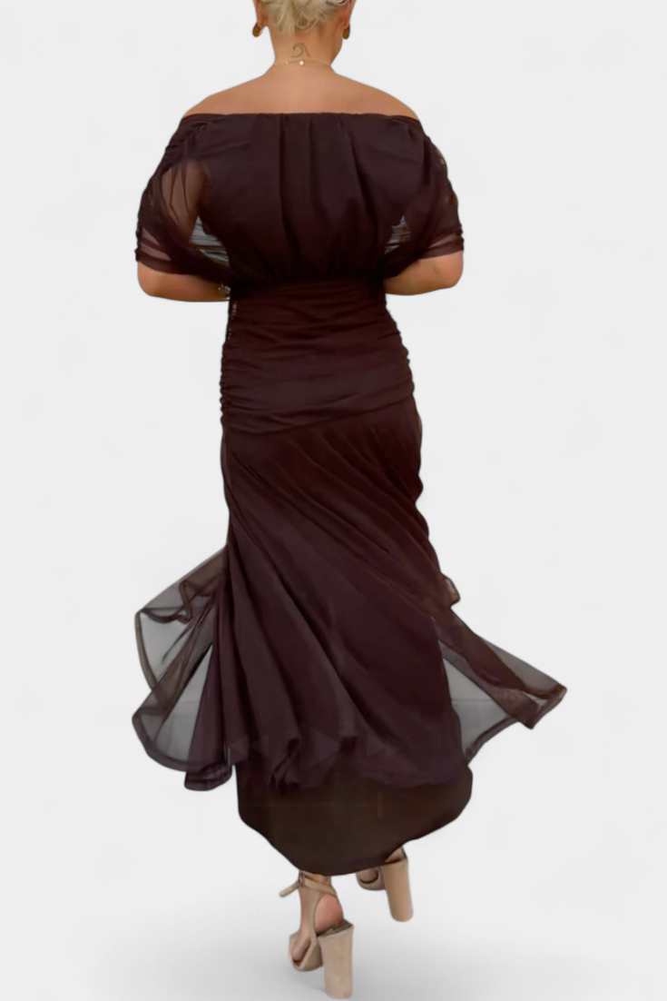 Sophia | Elegant Off-Shoulder Dress by Bellmaren