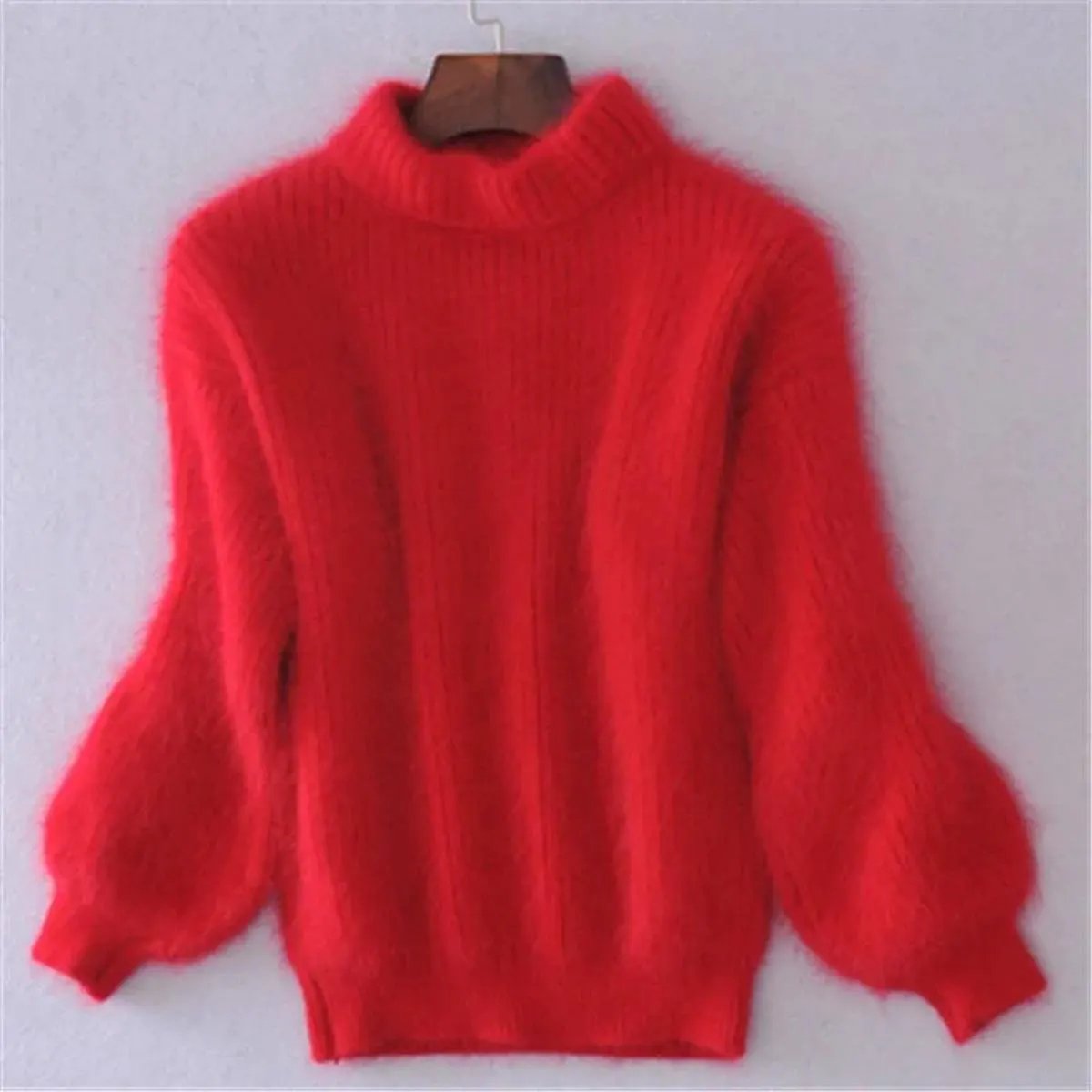 Women's Soft High-Neck Knit With Relaxed Fit by Bellmaren