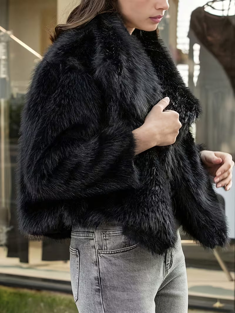 Women's Autumn Winter Coat – Classic Collar & Elegant Design