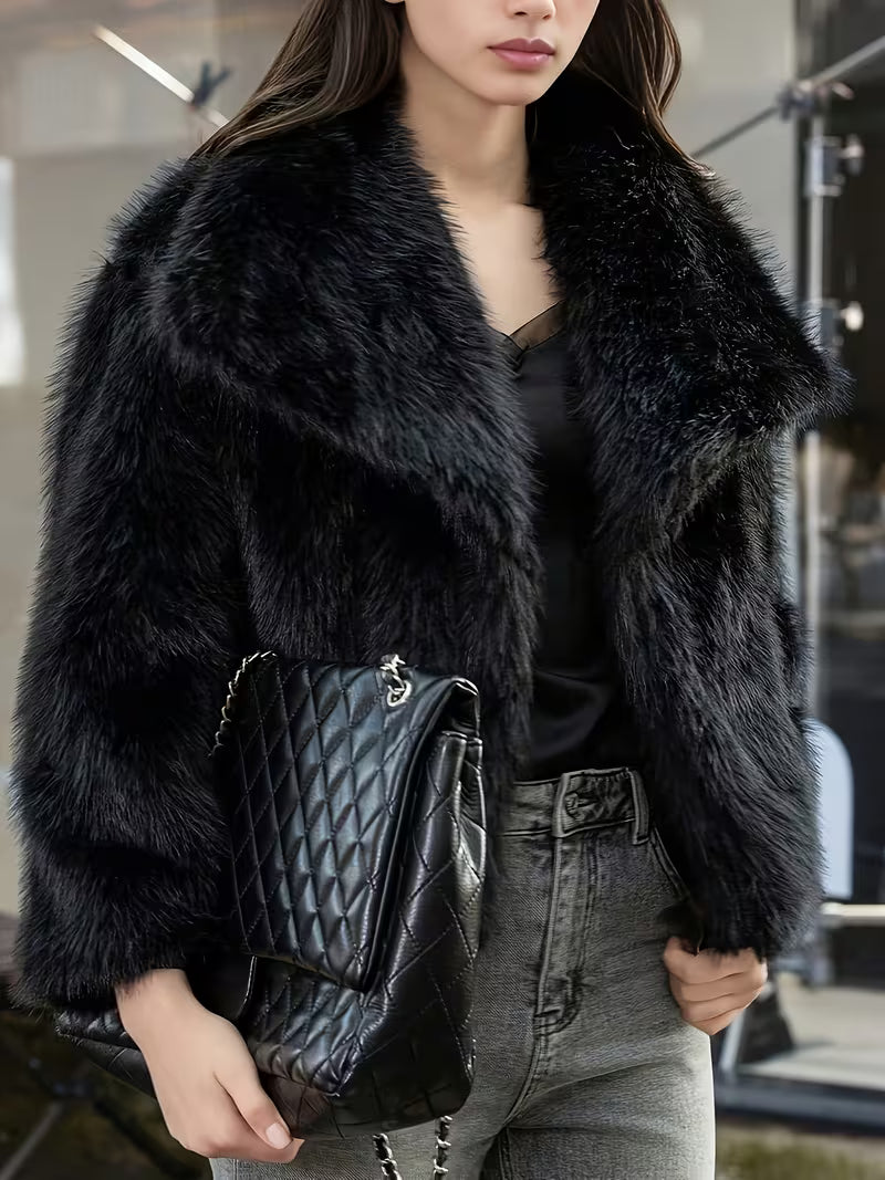 Women's Autumn Winter Coat – Classic Collar & Elegant Design