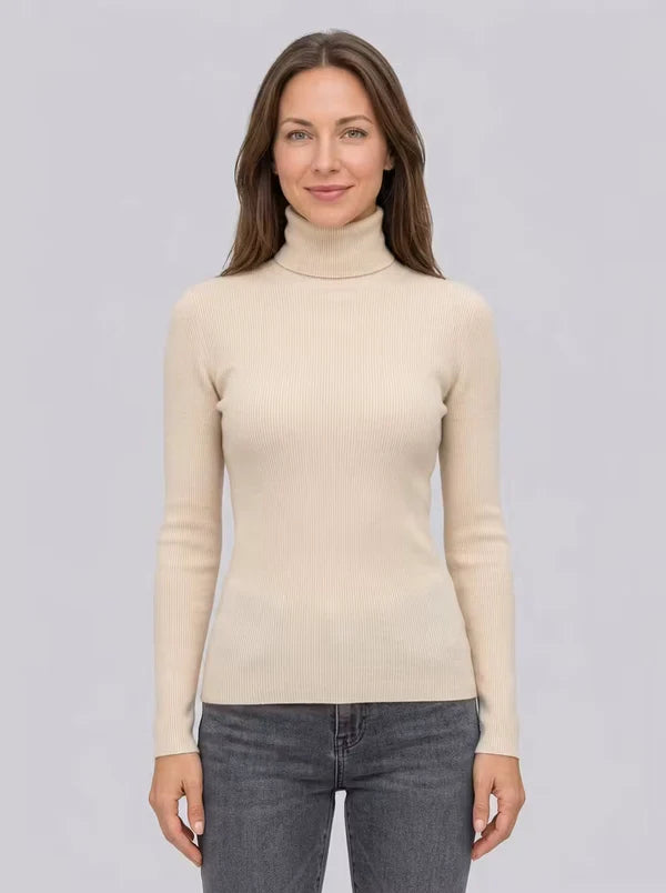 Women's Cashmere Turtleneck Sweater – Slim Fit & Soft Knit