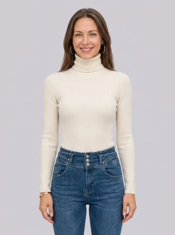 Women's Cashmere Turtleneck Sweater – Slim Fit & Soft Knit