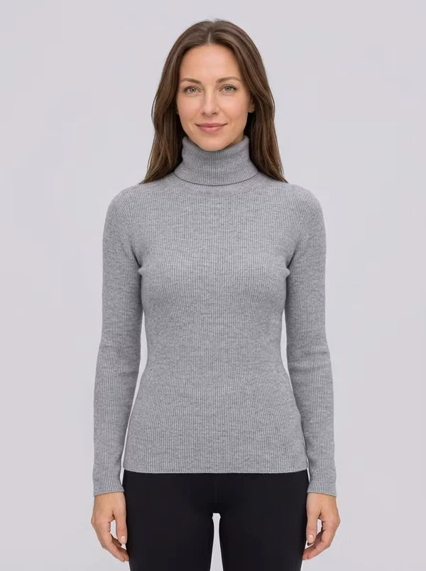 Women's Cashmere Turtleneck Sweater – Slim Fit & Soft Knit