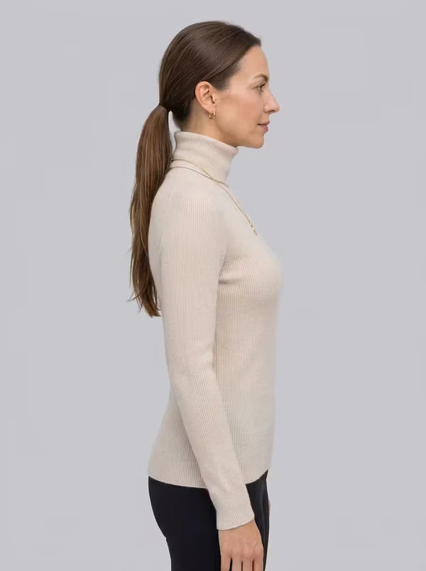 Women's Cashmere Turtleneck Sweater – Slim Fit & Soft Knit