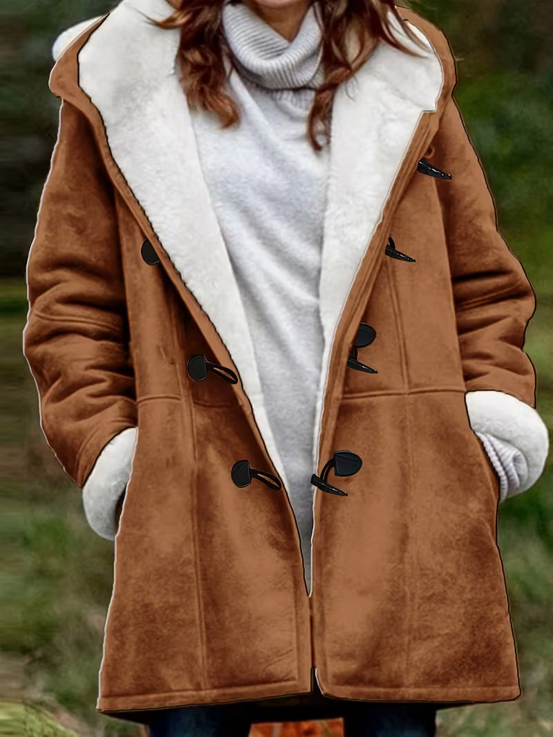 Women's Hooded Winter Coat – Plush Lining & Relaxed Fit