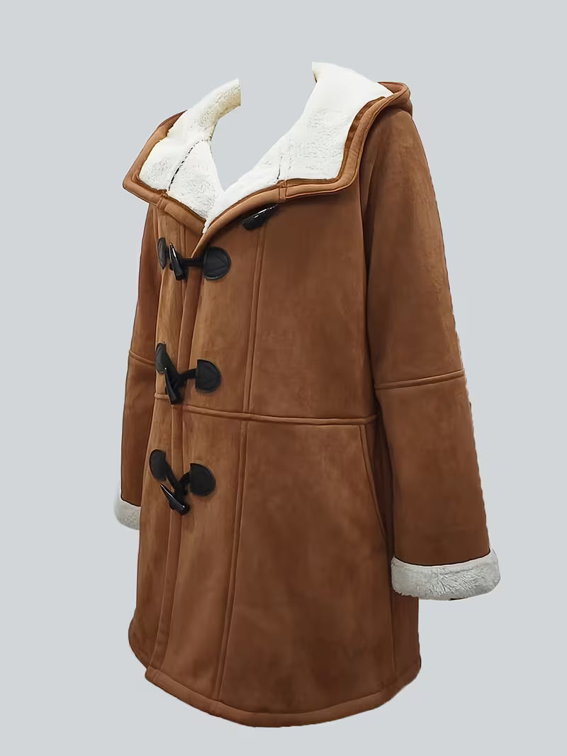 Women's Hooded Winter Coat – Plush Lining & Relaxed Fit