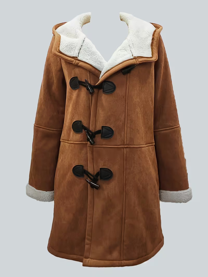 Women's Hooded Winter Coat – Plush Lining & Relaxed Fit