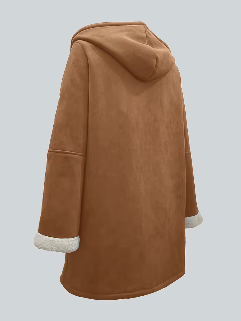 Women's Hooded Winter Coat – Plush Lining & Relaxed Fit