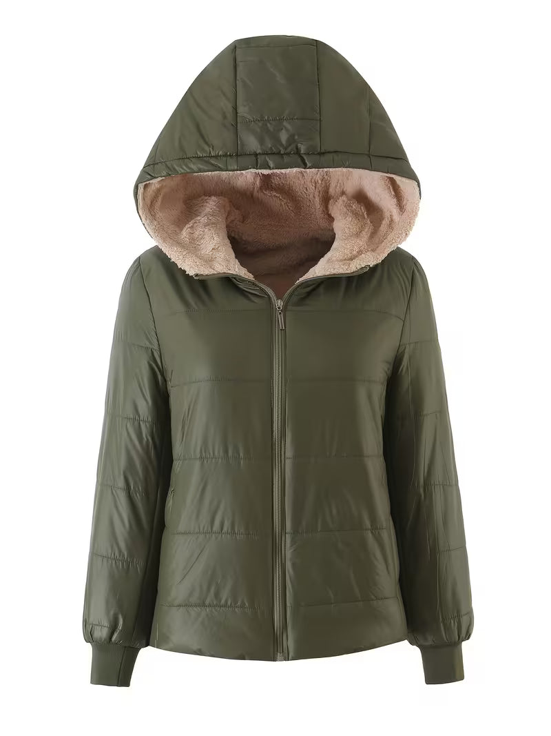 Women's Quilted Winter Jacket – Lightweight Design & Hooded Style