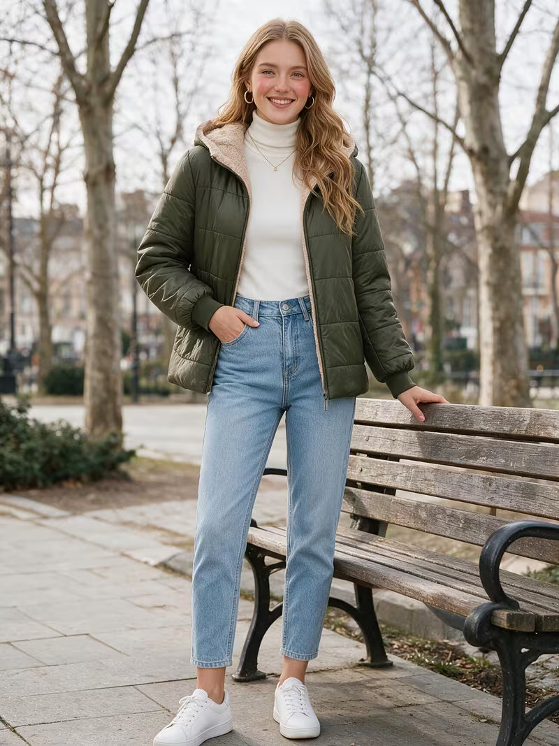 Women's Quilted Winter Jacket – Lightweight Design & Hooded Style