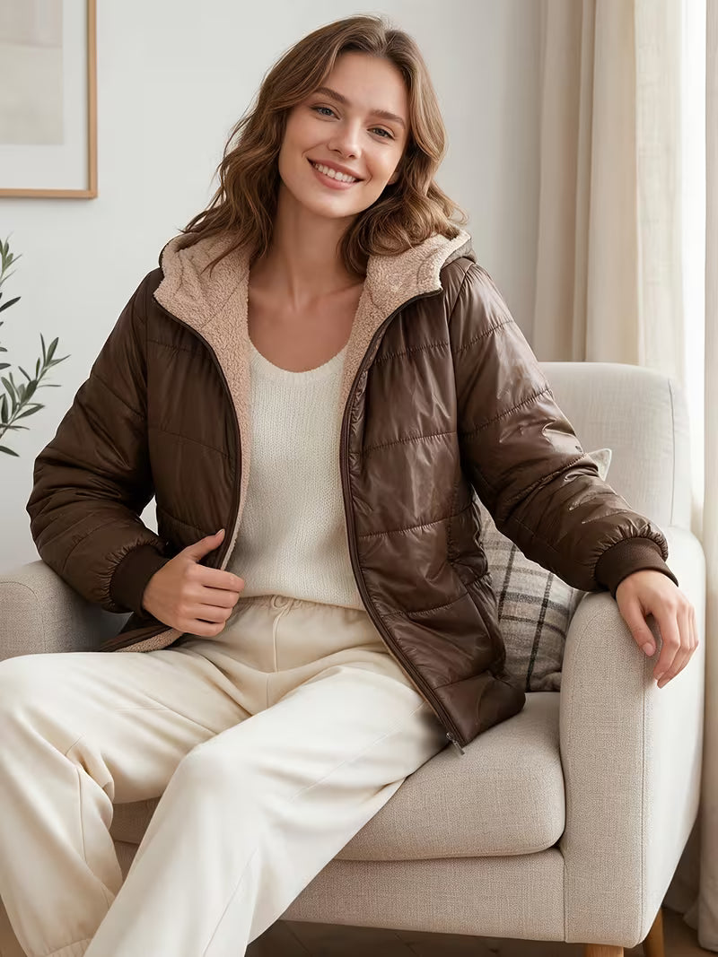 Women's Quilted Winter Jacket – Lightweight Design & Hooded Style