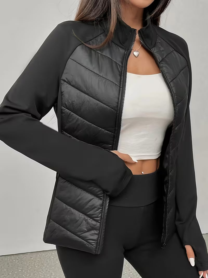 Women's Winter Jacket – Hooded Design & Full-Zip Closure