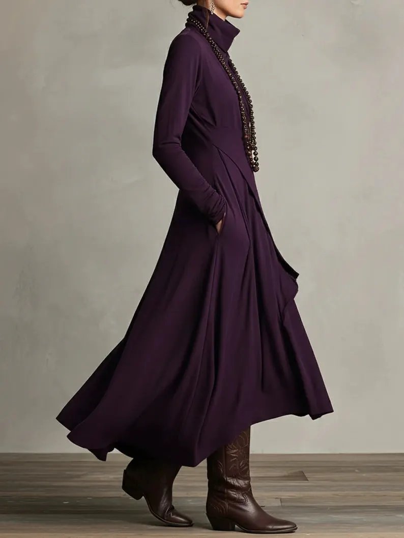 Sierra | Elegant High Neck Maxi Dress by My Store
