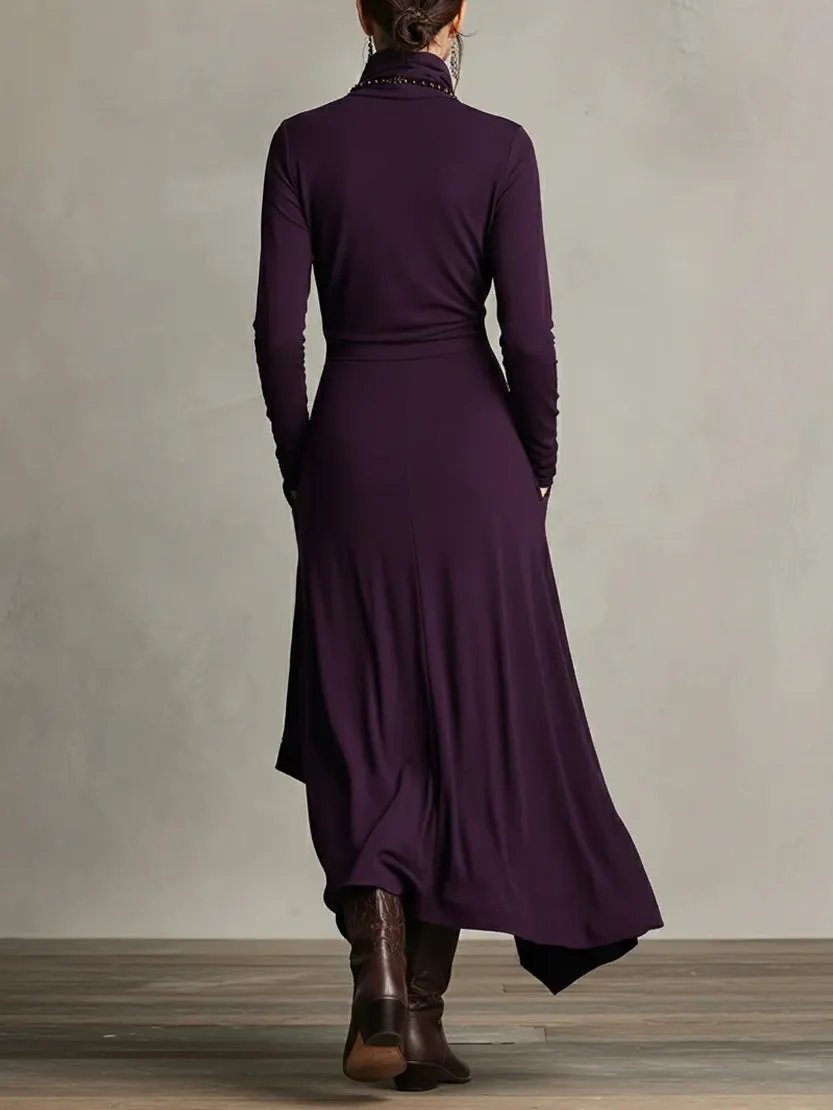 Sierra | Elegant High Neck Maxi Dress by My Store