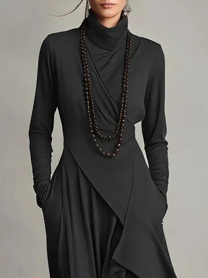 Sierra | Elegant High Neck Maxi Dress by My Store