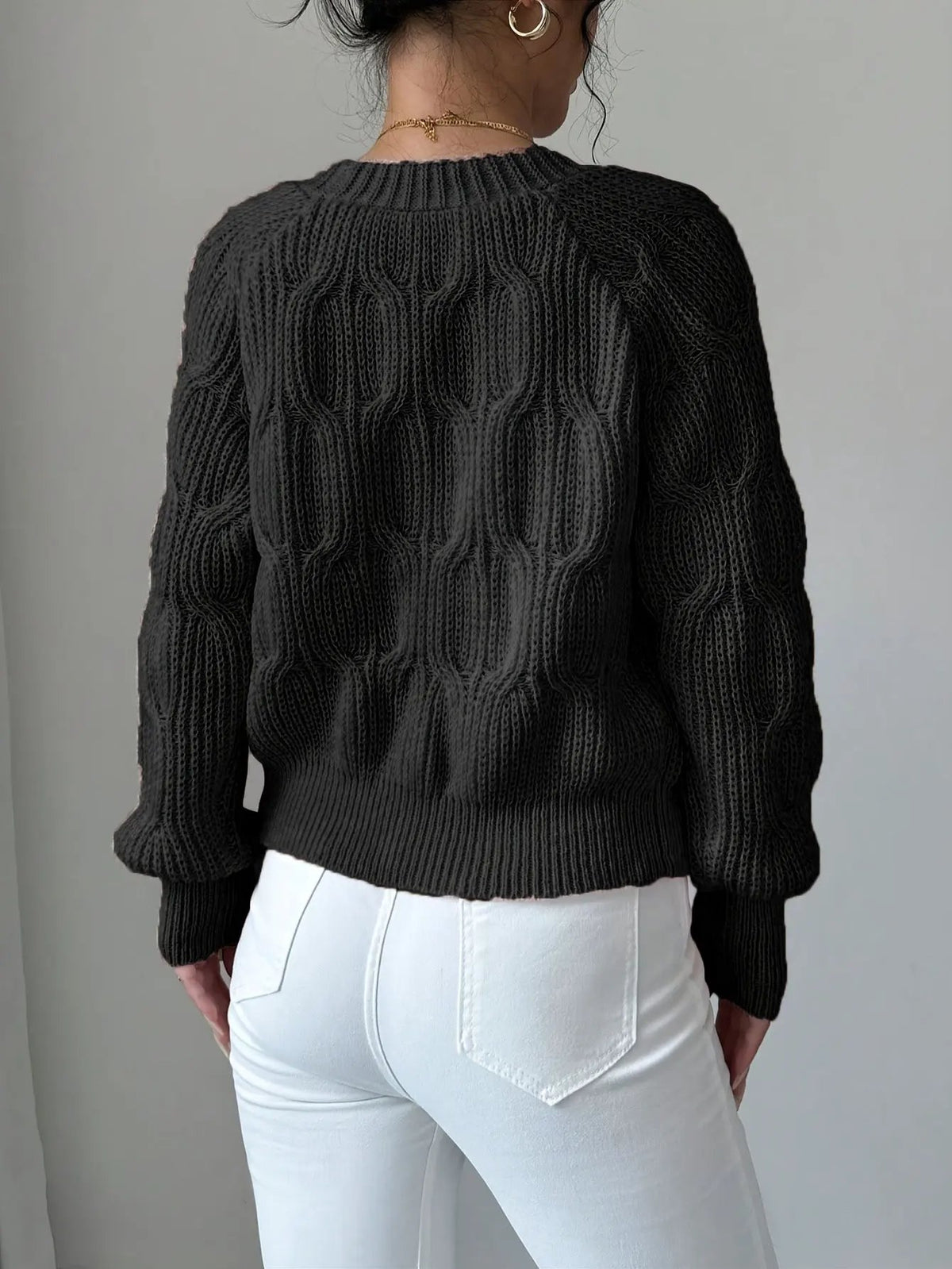 Women's Bow-Detail Long Sleeve Button Cardigan-Women’s Cardigans-Bellmaren-Pink-S-My Store
