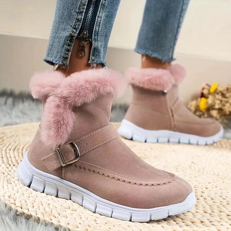 Nora | Cozy Plush-Trimmed Winter Boots by My Store