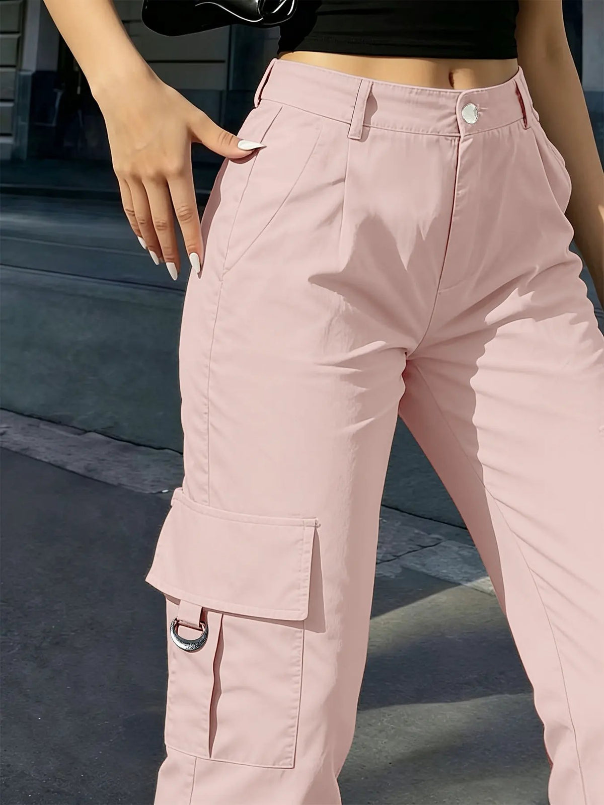 Bonnie | High-Waisted Wide-Leg Cargo Pants by My Store